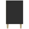 vidaXL Сайдборд, черен, 100x36x60 см, инженерно дърво