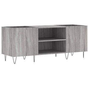 vidaXL Шкаф за винилови плочи сив сонома 121x38x48 см инженерно дърво