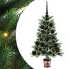 vidaXL Коледно дърво с 150 LED светодиода с поставка Зелен 65 cm ПЕ