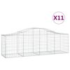 vidaXL Габионни кошници арка 11 бр 200x50x60/80 см поцинковано желязо