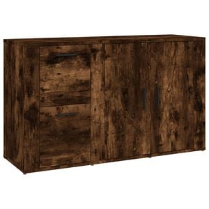 vidaXL Сайдборд, опушен дъб, 100x33x59,5 см, инженерно дърво