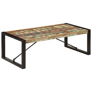 vidaXL Маса за кафе, 120x60x40 см, масивно регенерирано дърво