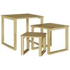 vidaXL Маса 3 бр. Естествен 50,5 x 50 x 46 см