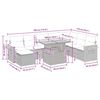 vidaXL Градински комплект диван с възглавници 9 части бежов полиратан