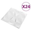 vidaXL Стенни панели 24 pcs Диамант Бял 50 x 50 cm XPS Пяна