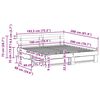 vidaXL Рамка за легло с таблото Бяло 180 x 200 cm Солидно борово дърво
