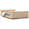 vidaXL Рамка за легло без матрак, 120x190 см, масивна чамова дървесина