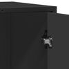 vidaXL Сайдборд, черен, 62x35x76 см, инженерно дърво