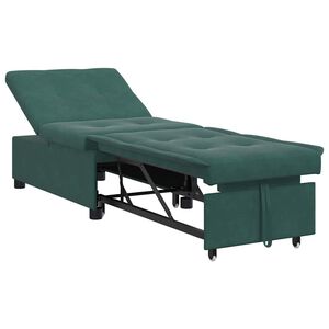 vidaXL Диван легло Тъмен зелен 194 x 67 x 82 см Кадифе
