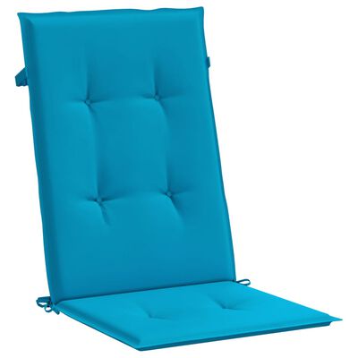 vidaXL Възглавници за столове с облегалки 2 бр сини 120x50x3 см плат