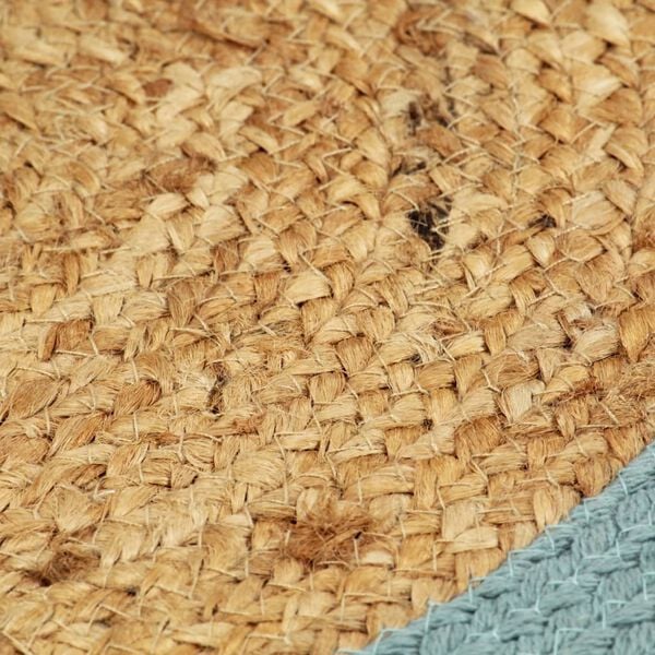 vidaXL Подложки за хранене 6 бр натурално и зелено 38 см юта и памук