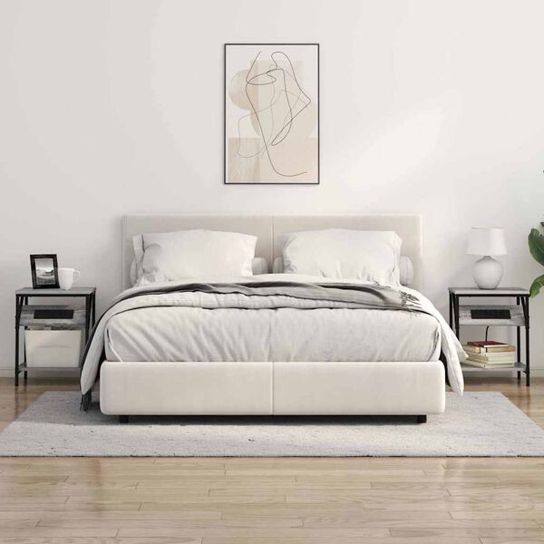 vidaXL Нощен шкаф Сив Сонома 38 x 30 x 48 см Инженерно дърво