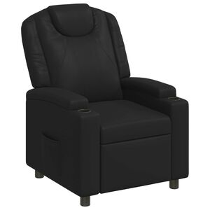 vidaXL Разтегателен стол Черно 75 x 95 x 106 см Текстил
