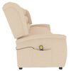 vidaXL 4-местен масажен реклайнер, кремав, текстил