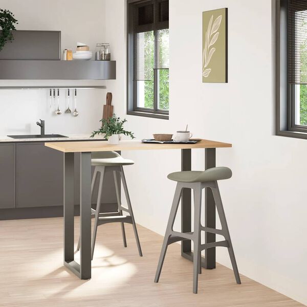 vidaXL Крака за бар маса, U-образни, 2 бр., антрацит, 60 x (100-101) см, стомана