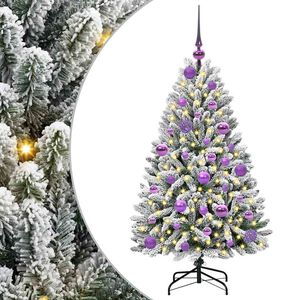 vidaXL С изкуствено коледно дърво 120 cm 150 LED светодиода Топло бяло