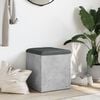 vidaXL Пейка за съхранение, бетонно сив, 42x42x45 см, инженерно дърво
