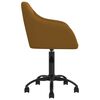 vidaXL Въртящи се трапезни столове, 2 бр, кафяви, кадифе