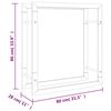 vidaXL Стойка за дърва за огрев, 80x28x86 см, неръждаема стомана