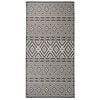 vidaXL Градински плоскотъкан килим, 100x200 см, черни шевици