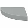 323903 vidaXL Floating Corner Shelves 4 pcs Grey 25x25x3,8 cm MDF