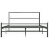 vidaXL Рамка за легло, сива, метал, 120x200 cм
