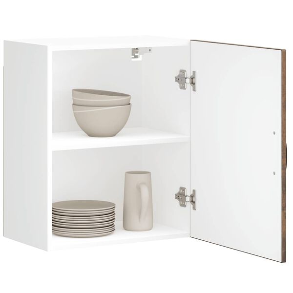 vidaXL Кухненски стенен шкаф Lucca, опушен дъб, инженерно дърво