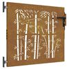 vidaXL Градинска врата 85 x 75 cm Прахово покритие стомана С ключалка