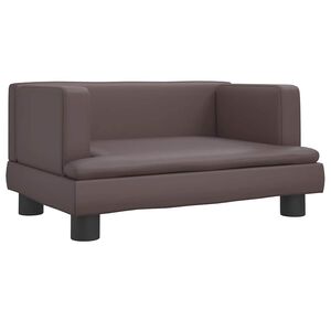 vidaXL Кучешко легло, кафяво, 60x40x30 см, изкуствена кожа