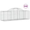 vidaXL Габионни кошници арка 40 бр 200x50x60/80 см поцинковано желязо