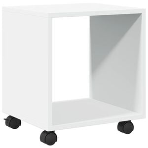 vidaXL Подвижен шкаф, бял, 37x33x42,5 см, инженерно дърво