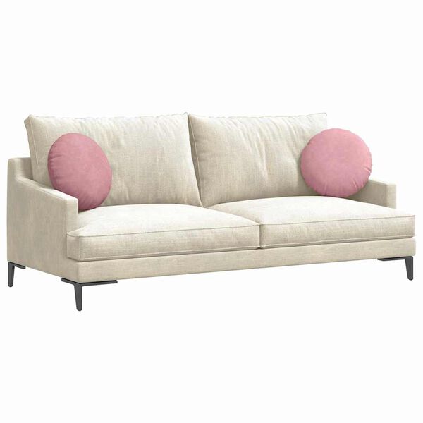 vidaXL Възглавници за седалки 2 pcs Розово Ø 40 x 13 см Кадифе