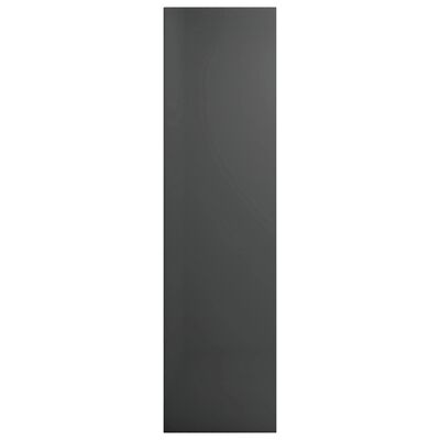 vidaXL Библиотека/ТВ шкаф, сиво със силен гланц, 36x30x114 см, ПДЧ