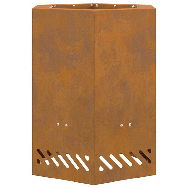 vidaXL Бездимна камина Кафяво 38 x 38 x 51 см Стомана