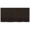 vidaXL Стенен рафт тъмнокафяв 120x60x(2-4) см обработен масивен дъб