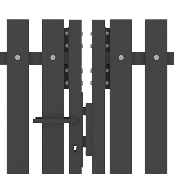 vidaXL Градинска оградна порта от стомана 400x125 см, антрацит