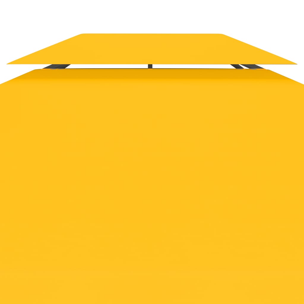 vidaXL Двоен покрив за шатра, 310 г/м², 4x3 м, жълт