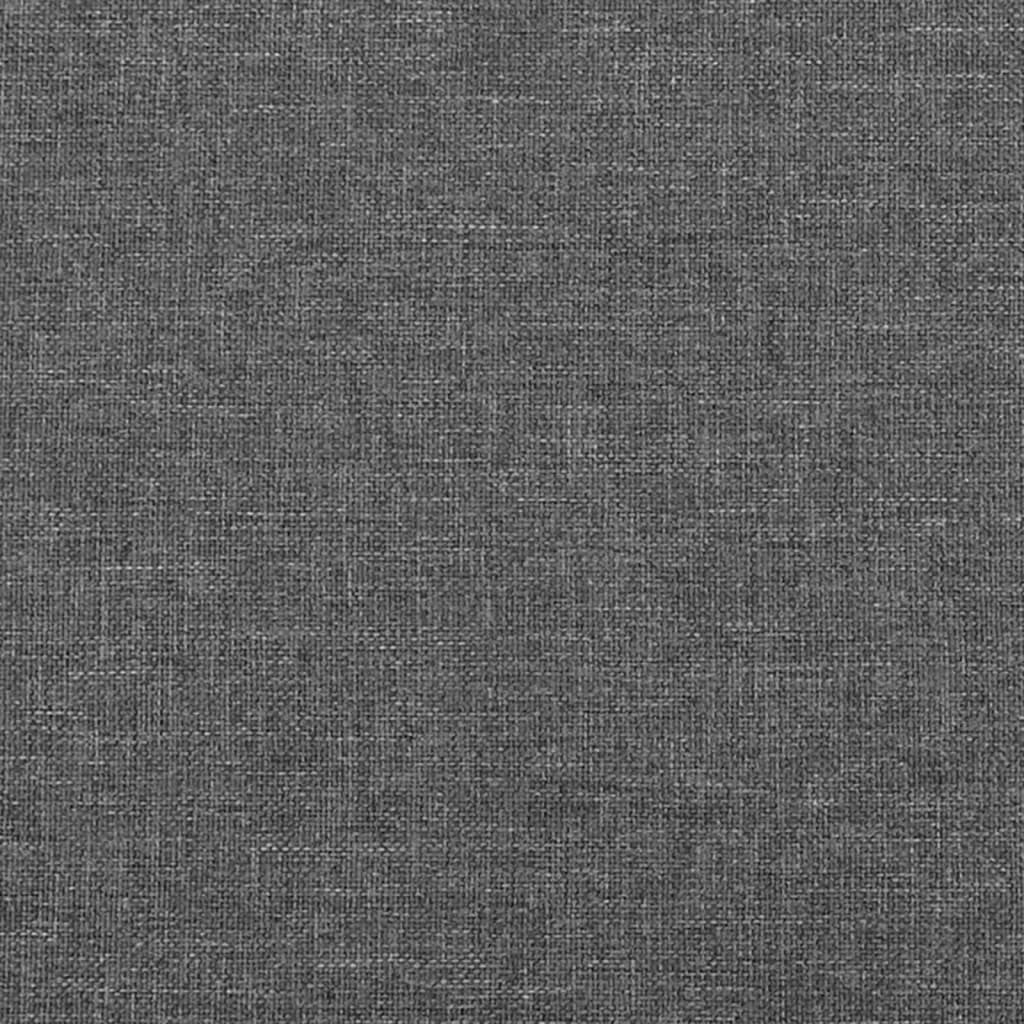 vidaXL Горна табла за легло с уши, тъмносива, 183x16x118/128 см, плат