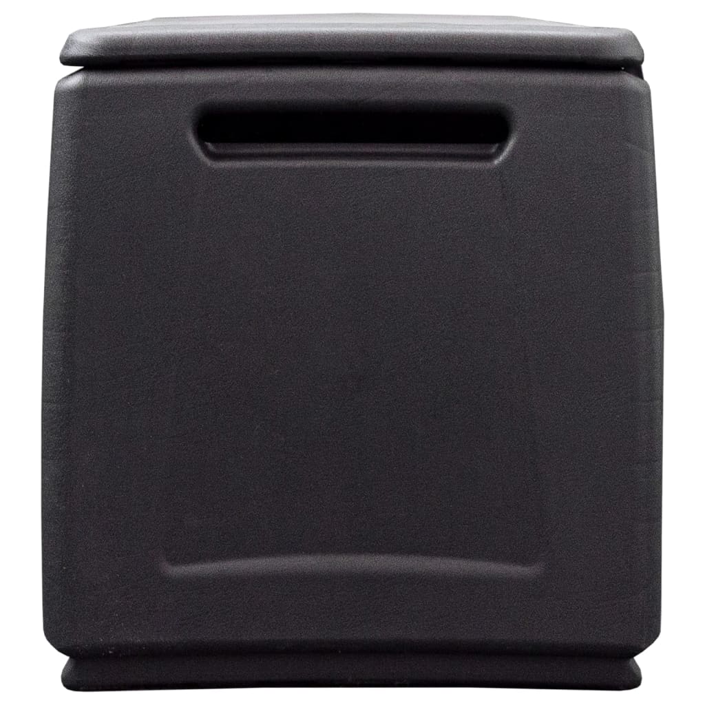 vidaXL Кутия за съхранение, 138x53x57 см, 330 л, тъмносиво и черно