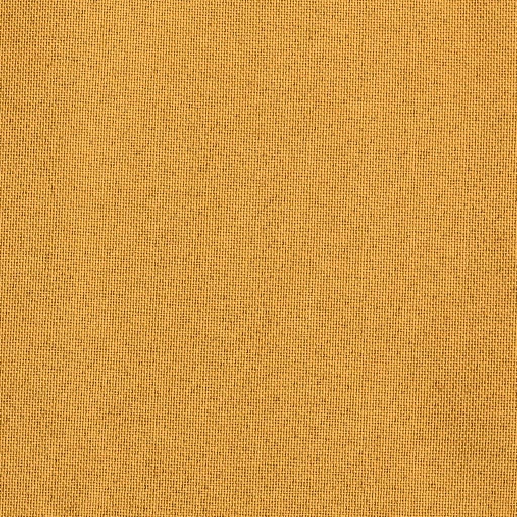 vidaXL Затъмняваща завеса с куки, имитираща лен, жълта, 290x245 см