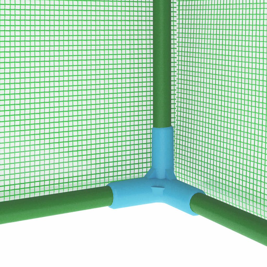 vidaXL Оранжерия със стоманена рамка 0,5 м² 1x0,5x1,9 м