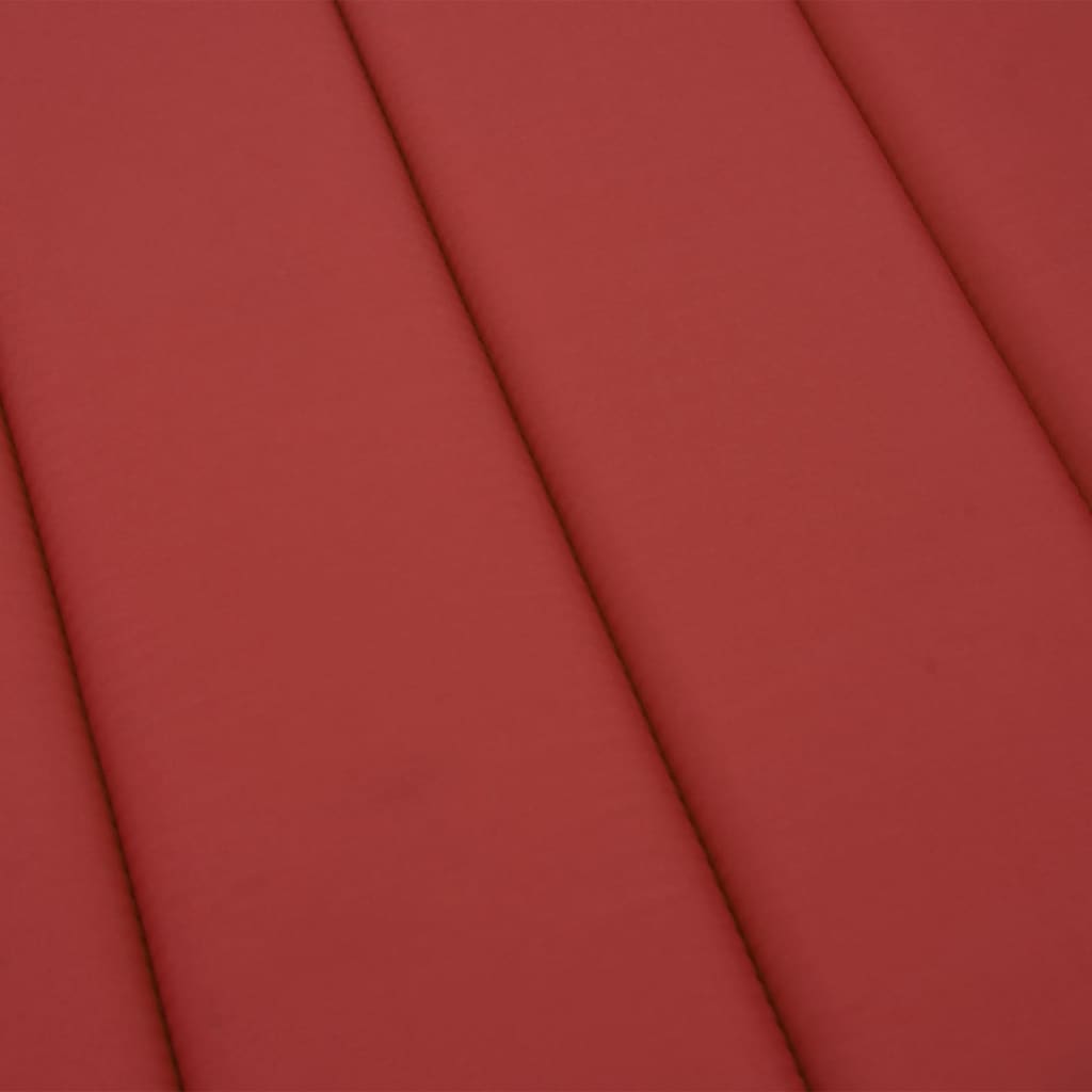 vidaXL Шалте за шезлонг, червено, 200x60x3 см, Оксфорд плат