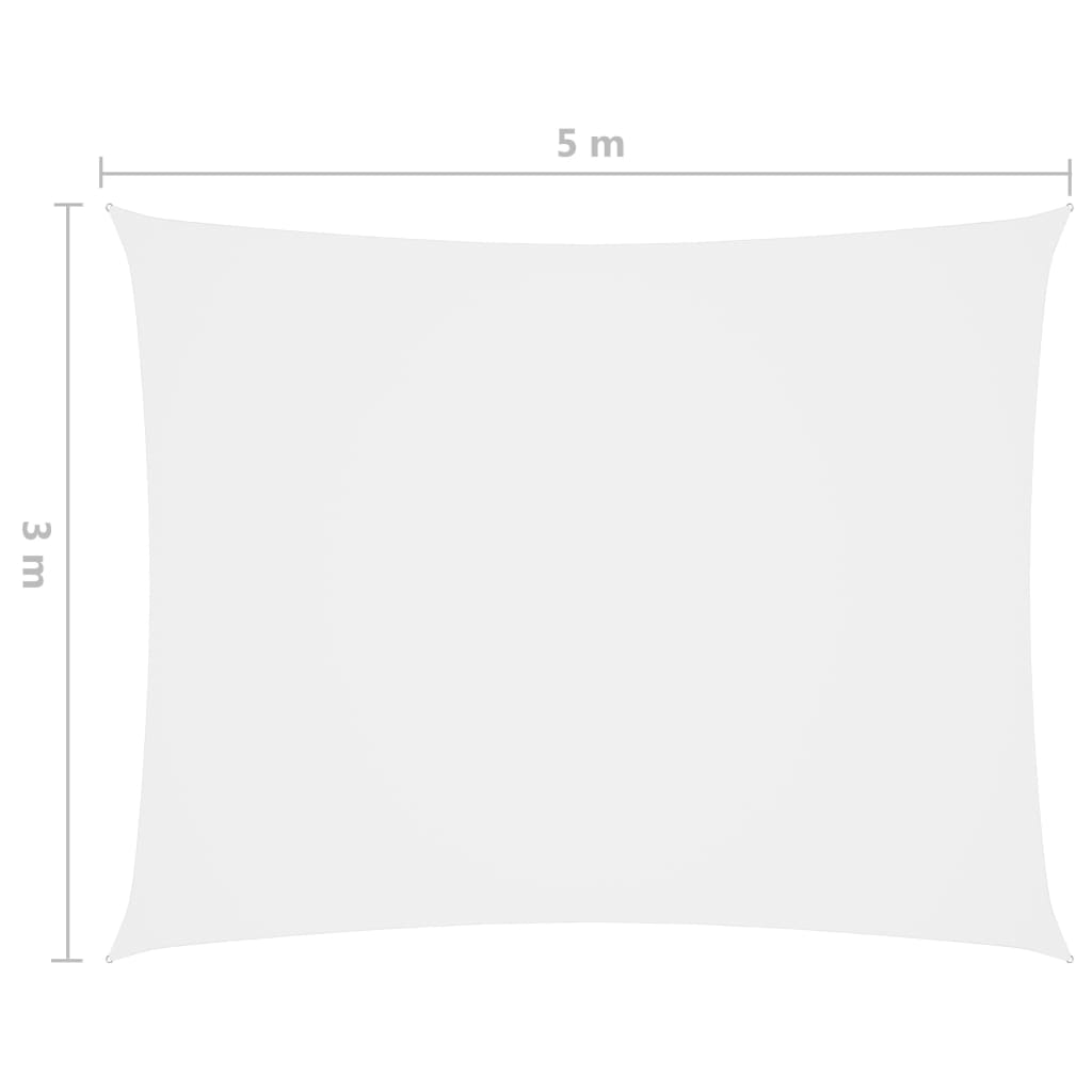 vidaXL Платно-сенник, Оксфорд текстил, правоъгълно, 3x5 м, бяло