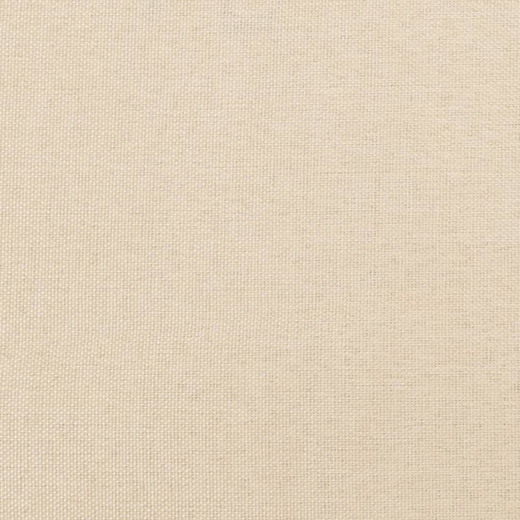 vidaXL Горна табла за легло с уши, кремава,147 x 23 x 118/128 см, плат