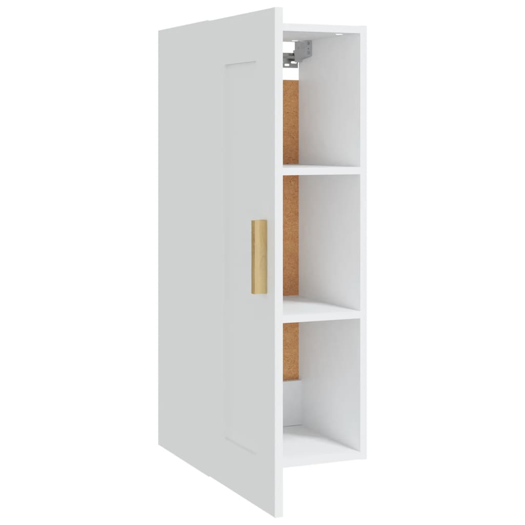 vidaXL Стенен шкаф, бял, 35x34x90 см, инженерно дърво