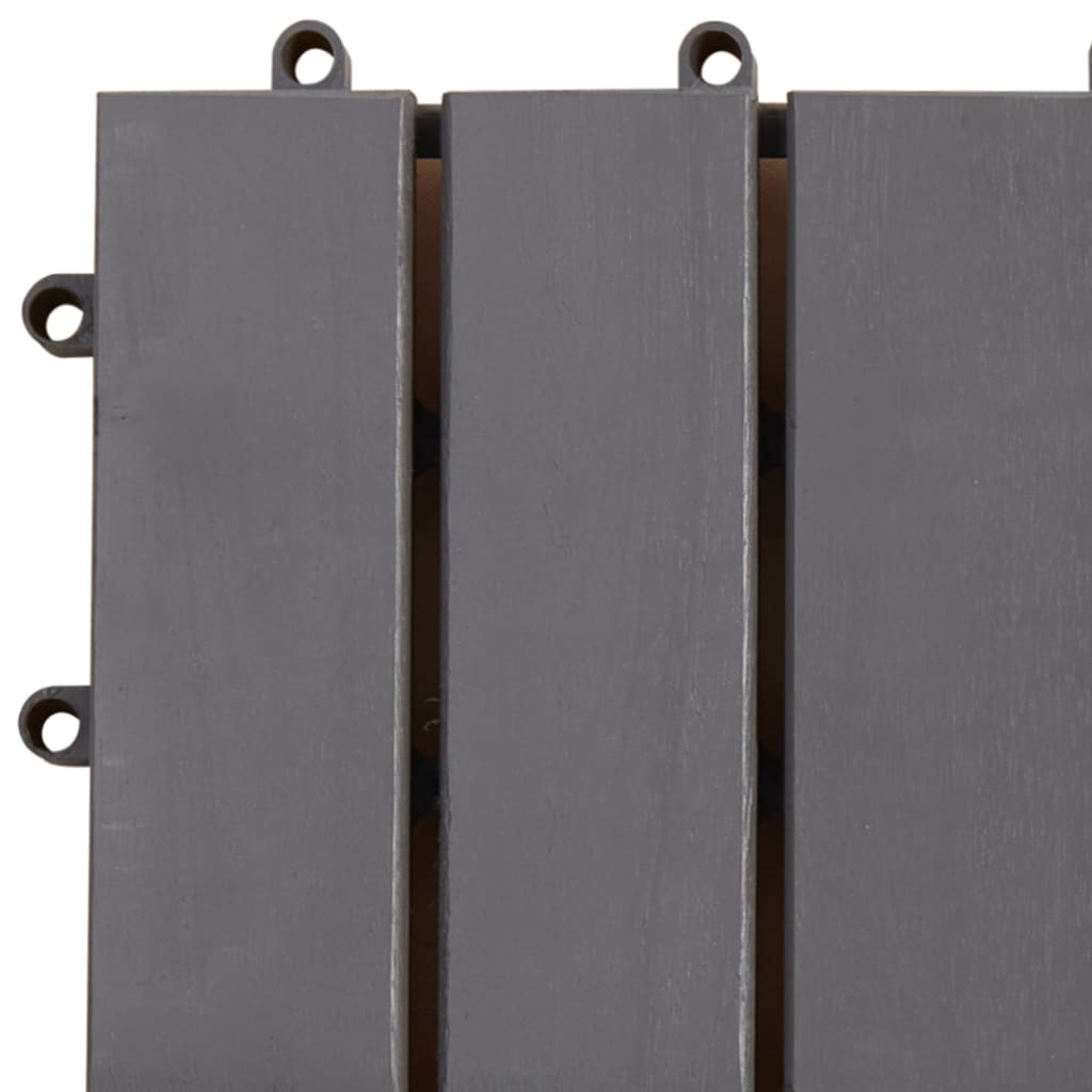 vidaXL Декинг плочки, 30 бр, промито сиво, 30х30 см, акация масив