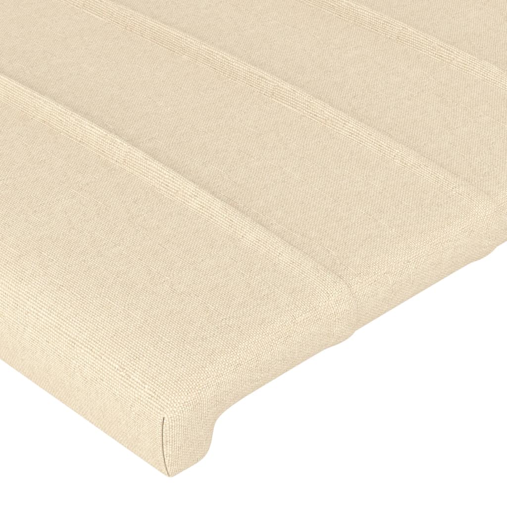 vidaXL Горни табли за легло, 2 бр, кремави, 72x5x78/88 см, плат