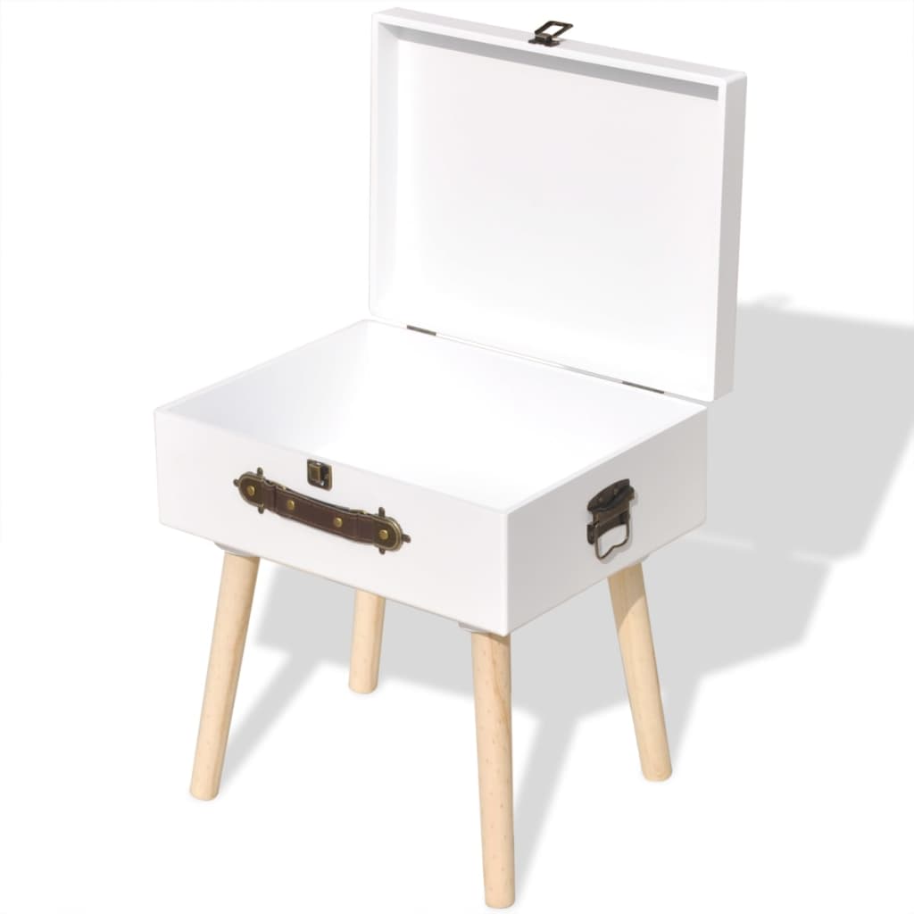 vidaXL Страничен шкаф, 40x30x41,5 см, бял