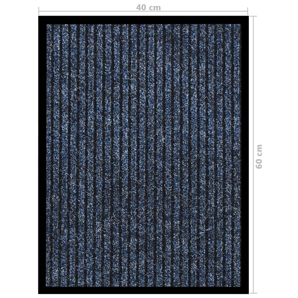 vidaXL Изтривалка раирана, синя, 40х60 см