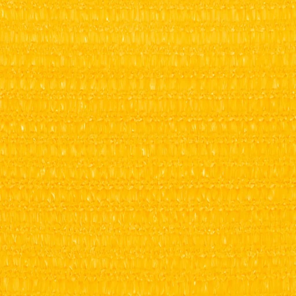 vidaXL Платно-сенник, 160 г/м², жълто, 3,5x3,5x4,9 м, HDPE